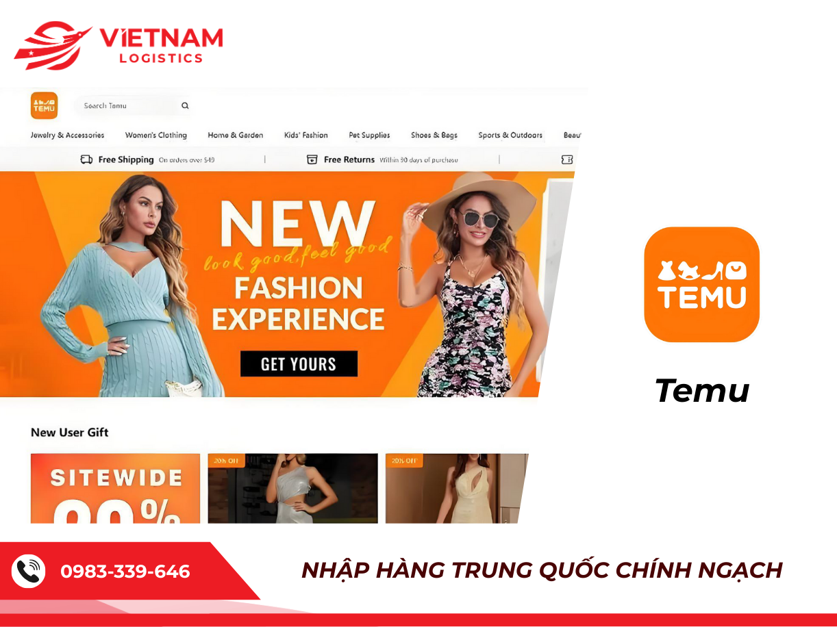 App mua h&agrave;ng Trung Quốc Temu